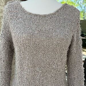 Vince cotton sparkly loose knit sweater